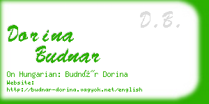 dorina budnar business card